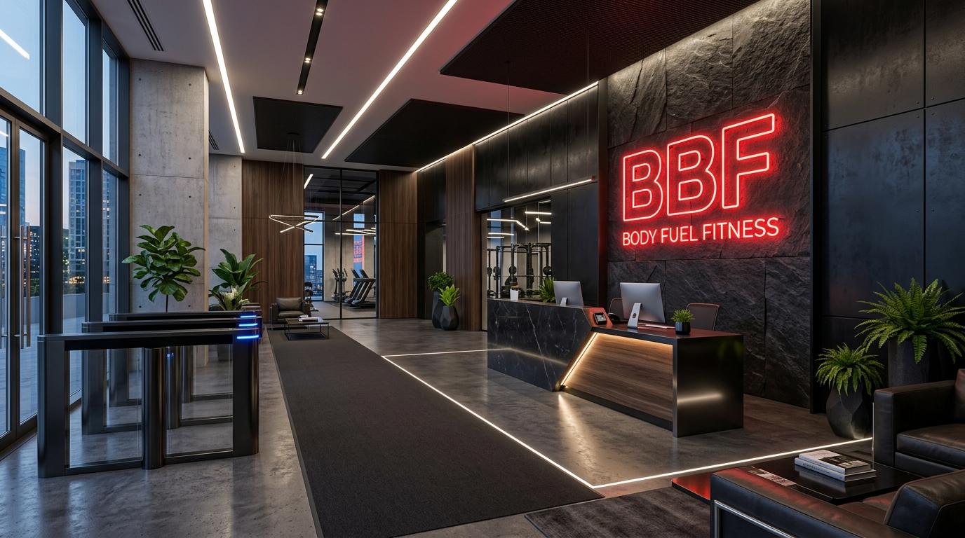BBFF Balaji Body Fuel Fitness Luxury Interior and Signage